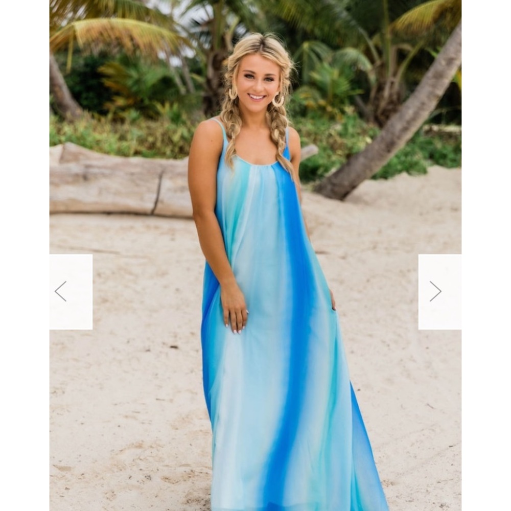 Oceans Of Love Blue Ombre Maxi Dress